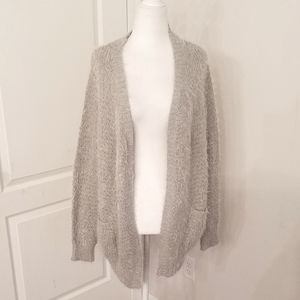 Topshop long fuzzy open cardigan with pockets